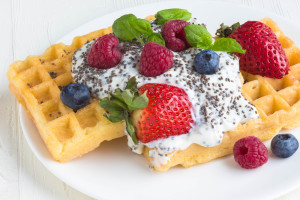 Waffles with chia seeds 